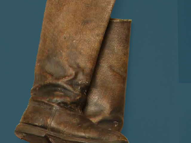 Moški škornji klinčane izdelave, druga četrtina 20. stoletja