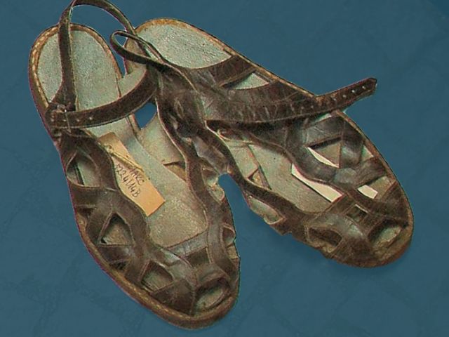 Ženske sandale, sredina 20. stoletja