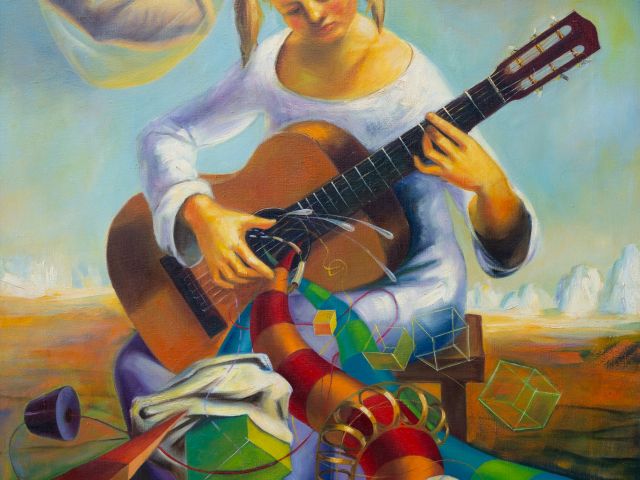 Veno Dolenc, Melita, 1988, olje na platnu, 100 x 80 cm